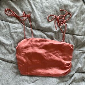 Lulu's Orange and Pink Strapless Camisole